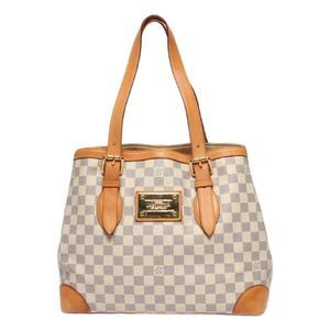 Louis Vuitton Hampstead MM Shoulder Tote Bag Damier Azur